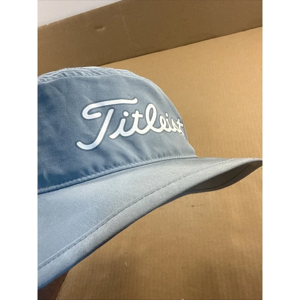 Titleist Golf Bucket Hat Men Grey Wide Brim Sun Boonie Cap Adjustable